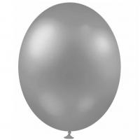 Ballon metallique argent en latex de 30cm