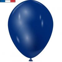 Ballon metallique bleu marine en latex de fabrication francaise