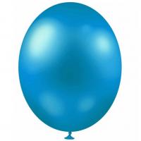 Ballon metallique bleu turquoise en latex de 30cm