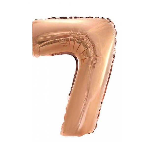 Ballon metallique cuivre chiffre 7 36cm