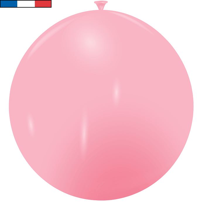 Ballon metallique en latex naturel biodegradable rose 40cm fabrication franciase