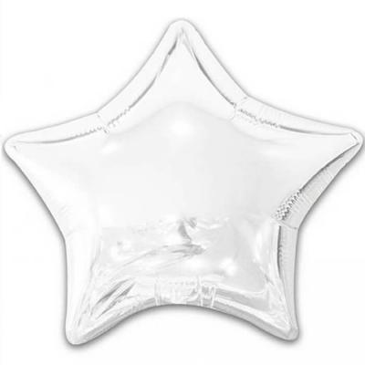 Ballon metallique etoile blanc