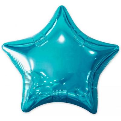 Ballon metallique etoile bleu