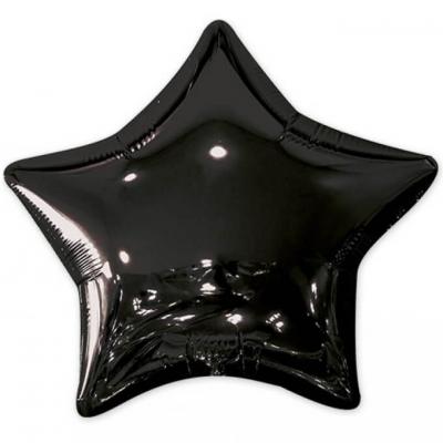 Ballon metallique etoile noir