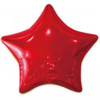Ballon metallique etoile rouge