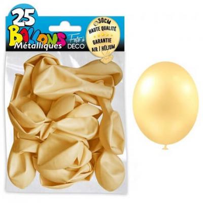 Ballon metallique ivoire