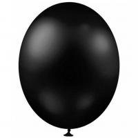 Ballon metallique noir en latex de 30cm