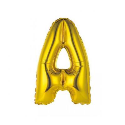 Ballon metallique or aluminium lettre a
