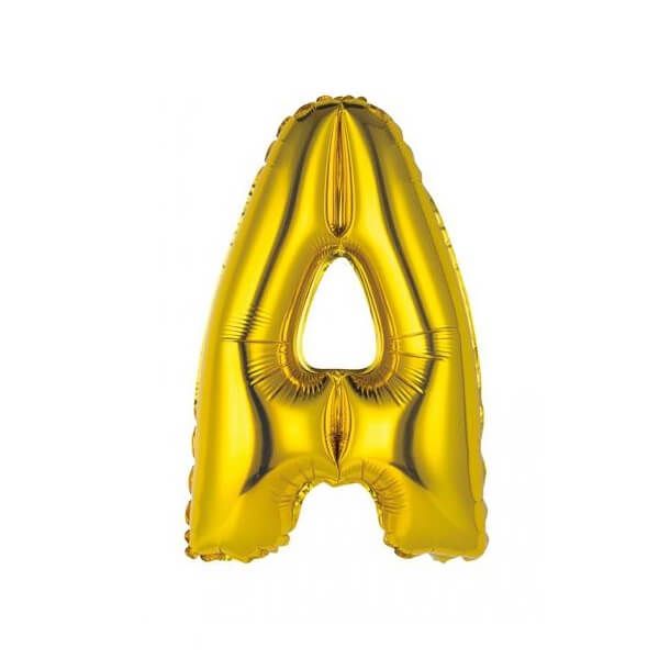 Ballon metallique or aluminium lettre a