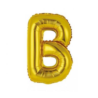 Ballon metallique or aluminium lettre b