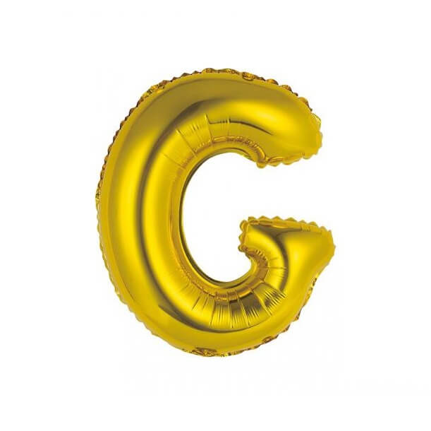 Ballon metallique or aluminium lettre g