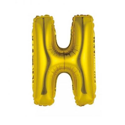 Ballon metallique or aluminium lettre h