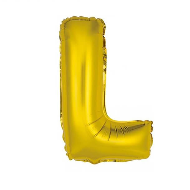 Ballon metallique or aluminium lettre l