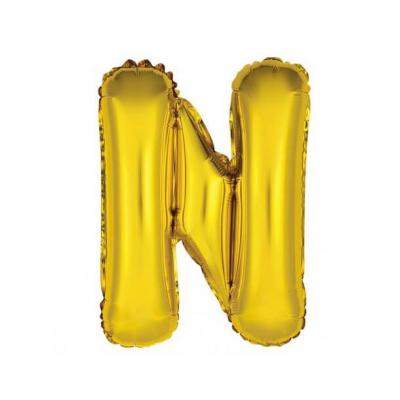 Ballon metallique or aluminium lettre n