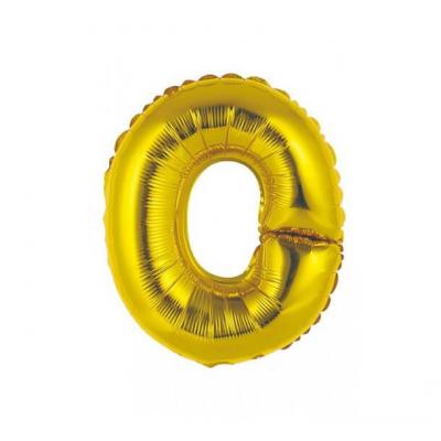 Ballon metallique or aluminium lettre o