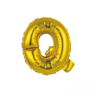 Ballon metallique or aluminium lettre q