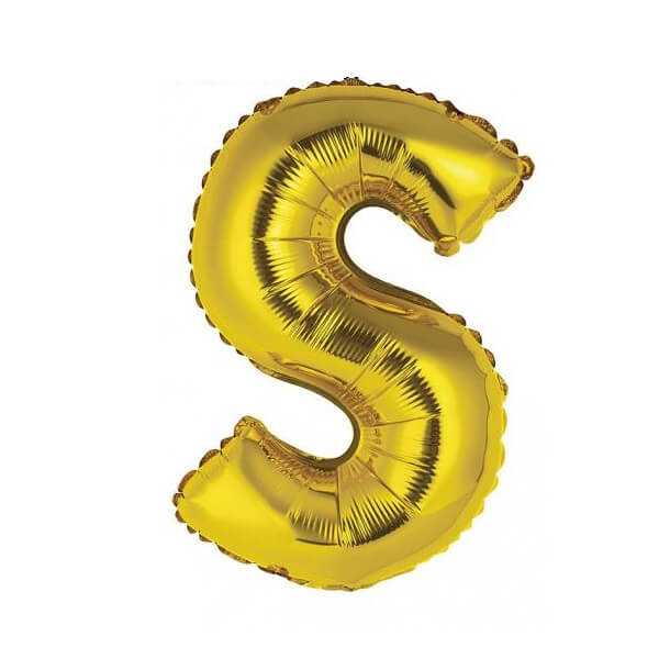 Ballon metallique or aluminium lettre s