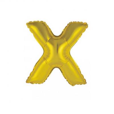 Ballon metallique or aluminium lettre x