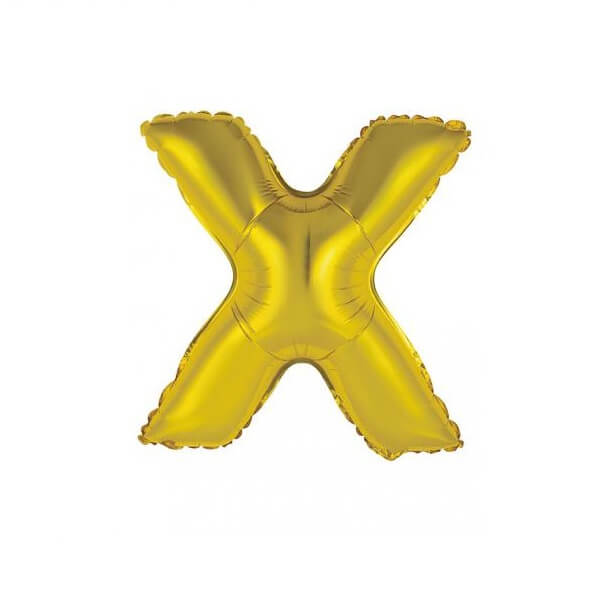 Ballon metallique or aluminium lettre x