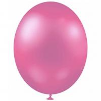Ballon metallique rose bonbon en latex de 30cm