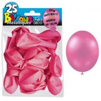 Ballon metallique rose bonbon