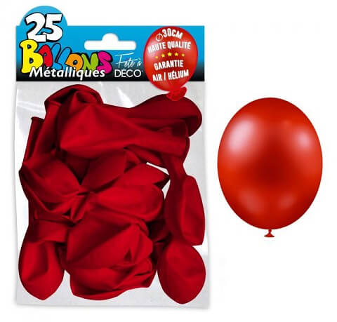 Ballon metallique rouge