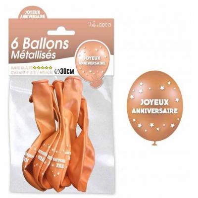 Ballon metallise anniversaire cuivre