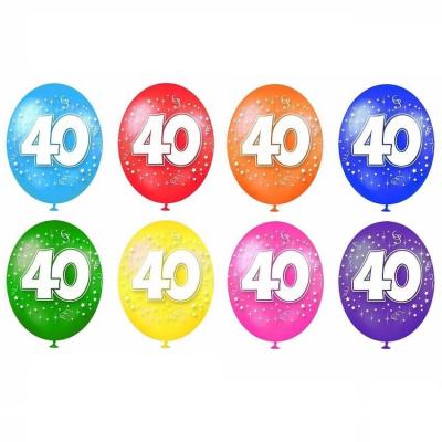 Ballon anniversaire 40ans (x8) REF/BAL05