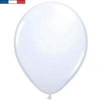 Ballon opaque en latex fabrication francaise 25cm blanc