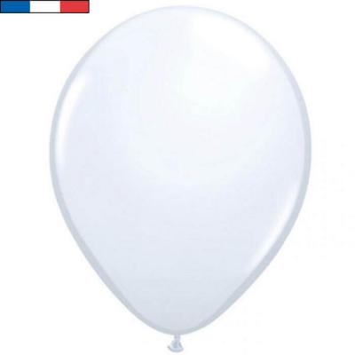 Ballon opaque français en latex blanc 25cm (x10) REF/10947