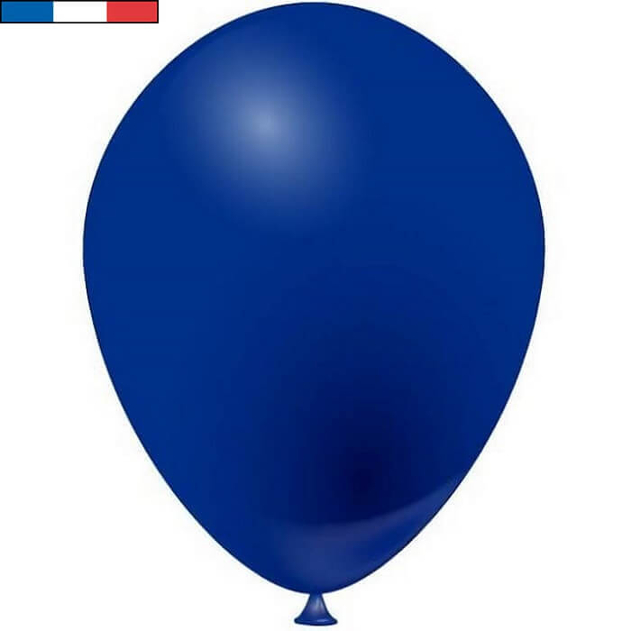 Ballon opaque en latex fabrication francaise 25cm bleu marine