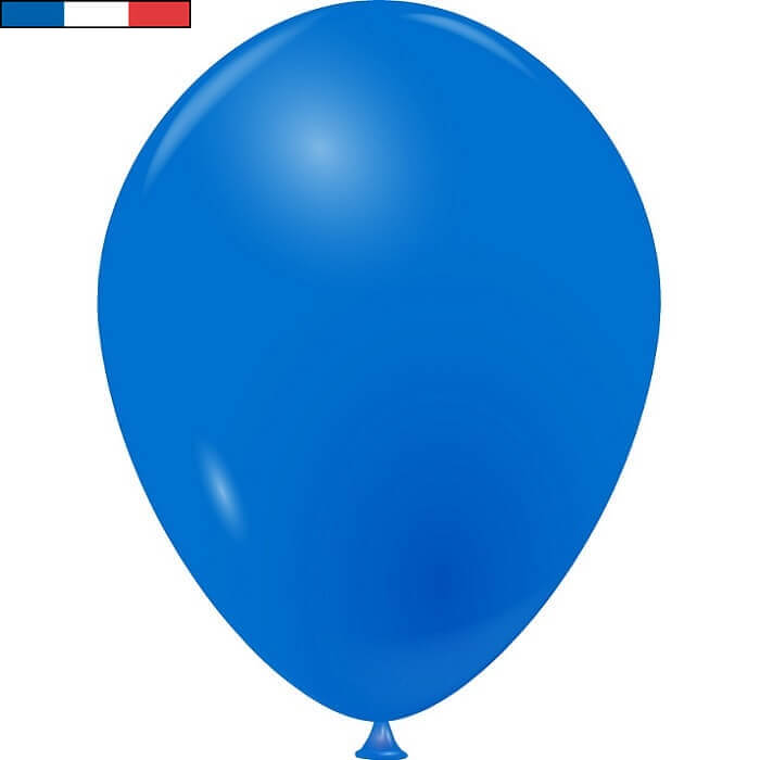 Ballon opaque en latex fabrication francaise 25cm bleu