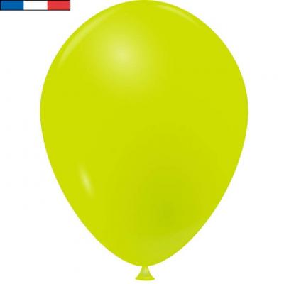 Ballon opaque français en latex vert tilleul 25cm (x10) REF/31621