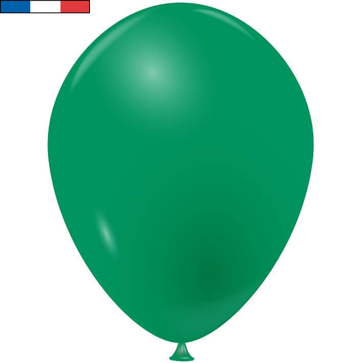 Ballon opaque en latex fabrication francaise 25cm vert