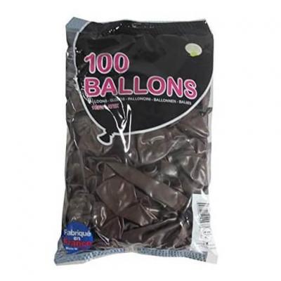 Ballon opaque latex fabrication francaise chocolat 25cm