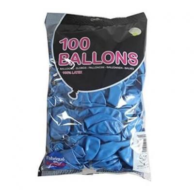 Ballon en latex opaque fabrication francaise 25cm bleu