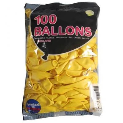 Ballon en latex opaque fabrication francaise 25cm jaune