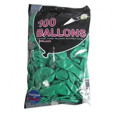 Ballon en latex opaque fabrication francaise 25cm vert