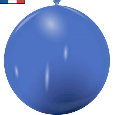 Ballon 40/50cm opaque bleu en latex naturel (x1) REF/2997 Fabriqué en France