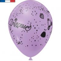 Ballon princesse lilas en latex de fabrication francaise