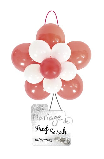 Ballon rosace rouge