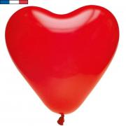 Ballon français coeur rouge mariage ou St Valentin en latex naturel de 35cm (x8) REF/0573
