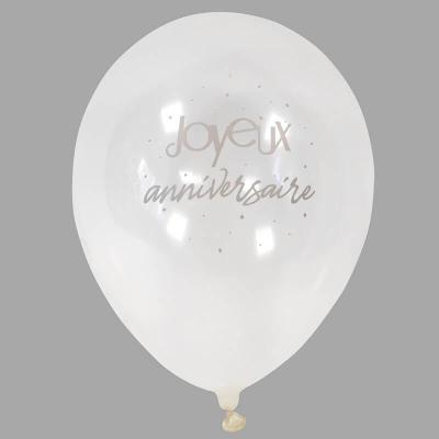 Ballon transparent en latex joyeux anniversaire