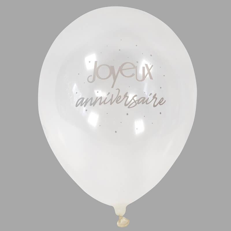 Ballon transparent en latex joyeux anniversaire