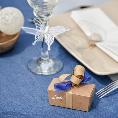 Ballotin de chocolat avec ruban bolduc kraft