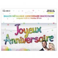 Balm00jam ballon lettre joyeux anniversaire aluminium multicolore