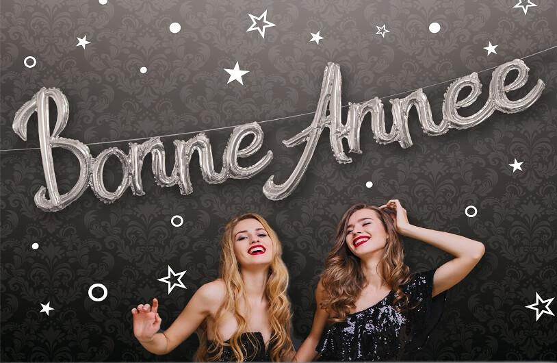 Balm99atg decoration ballon lettre argent bonne annee en alumlinium