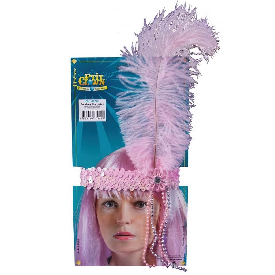 Bandeau charlestion rose