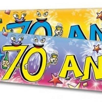 Banderole anniversaire 70ans (x1) REF/BAN08