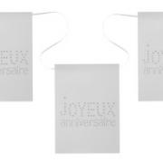 Banderole joyeux anniversaire blanche (x1) REF/4013